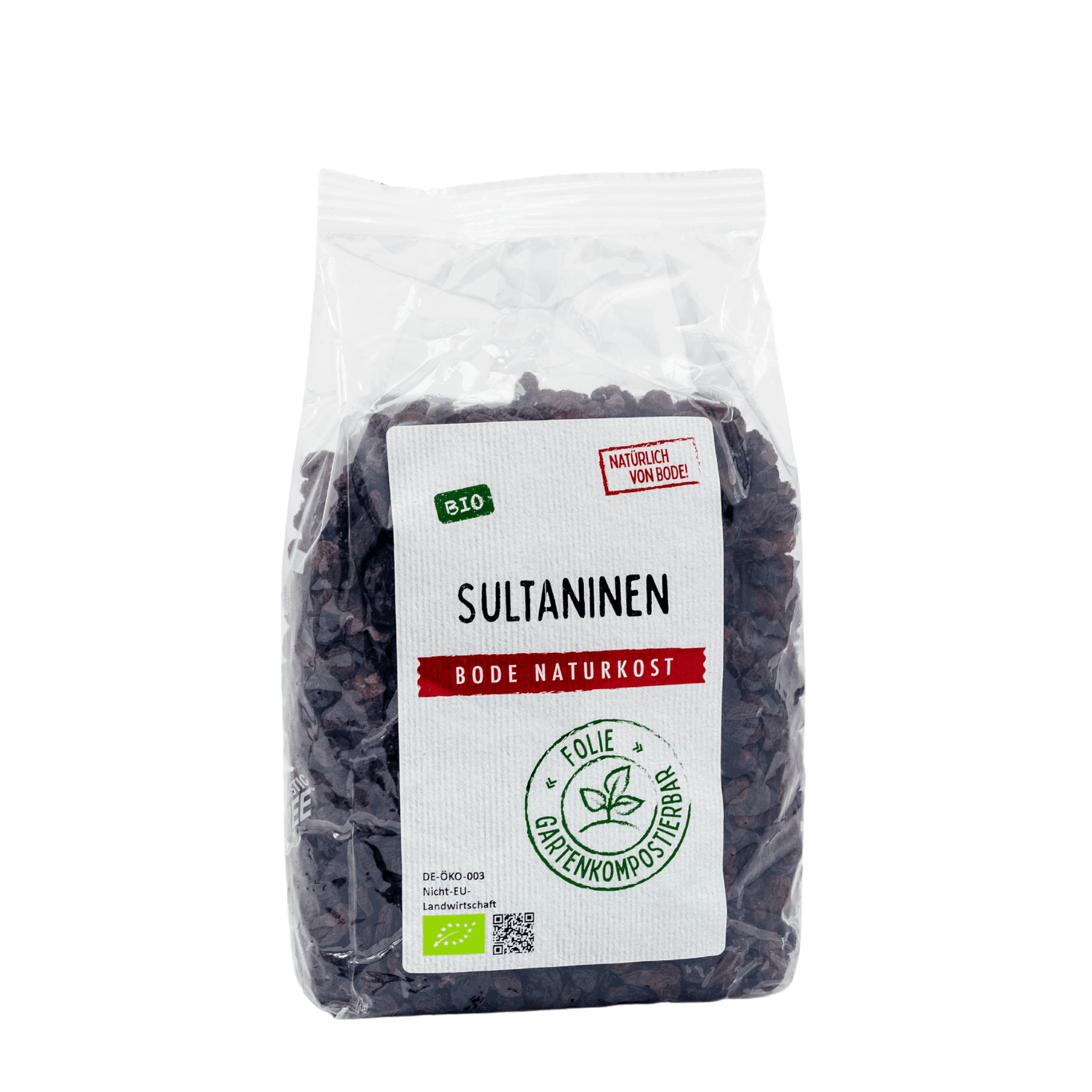 Raisins Sultanine bio, sac compostable 6x500g