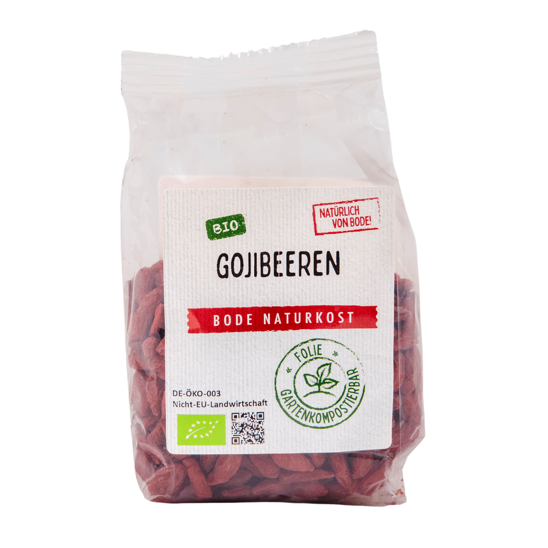 Baies de goji séchées biologiques, sachet compostable 6x100g