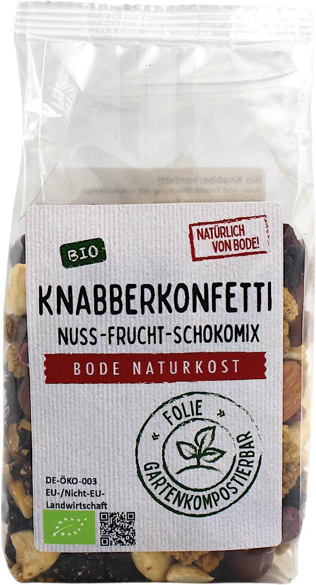 Mélange de noix, fruits et chocolat - Knabberkonfetti - Sac biodégradable 6x175g