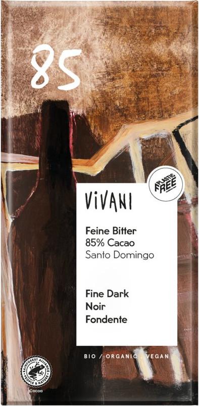 Chocolat noir fin 85% Biologique Vivani 10x100g