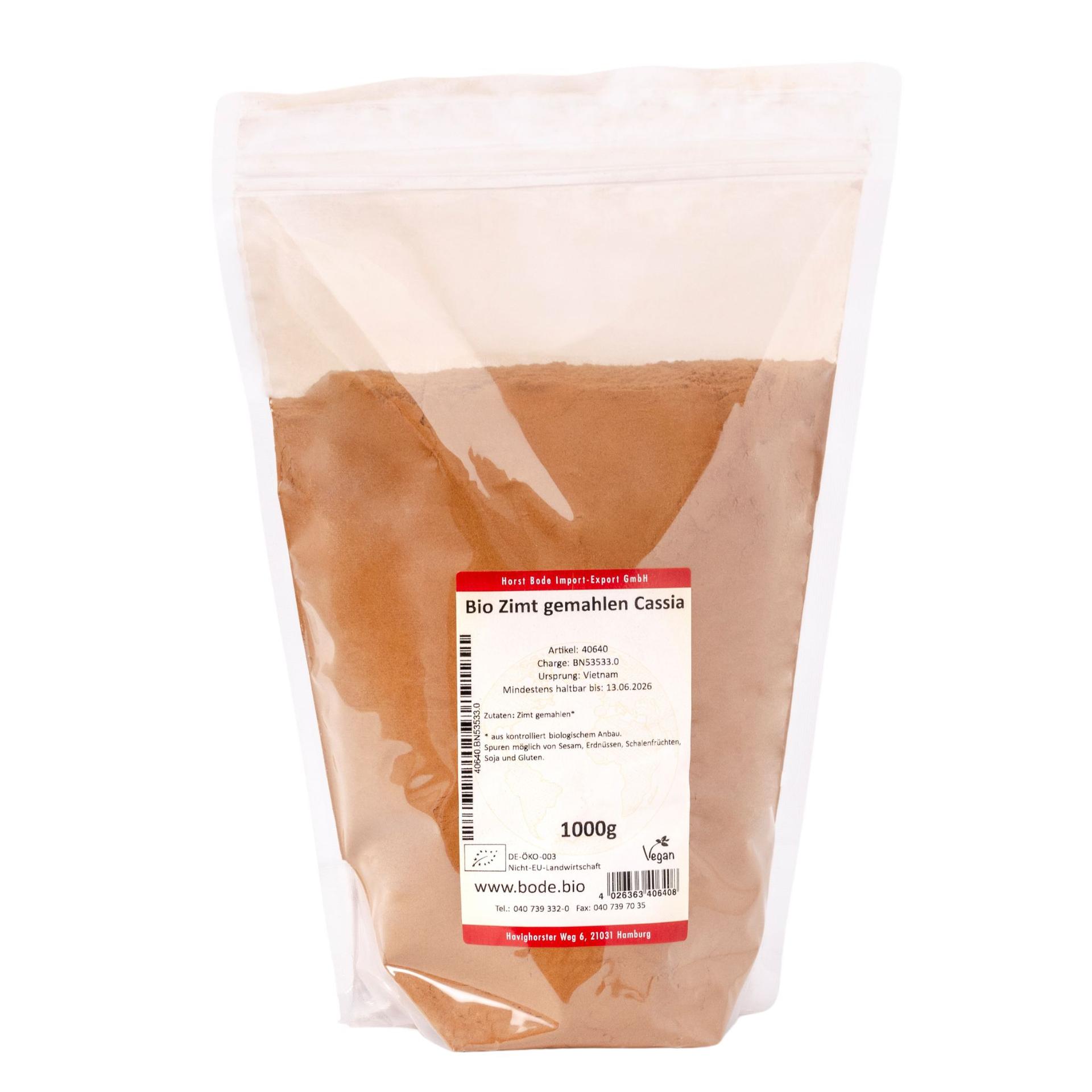 Cannelle moulue Cassia bio 1kg