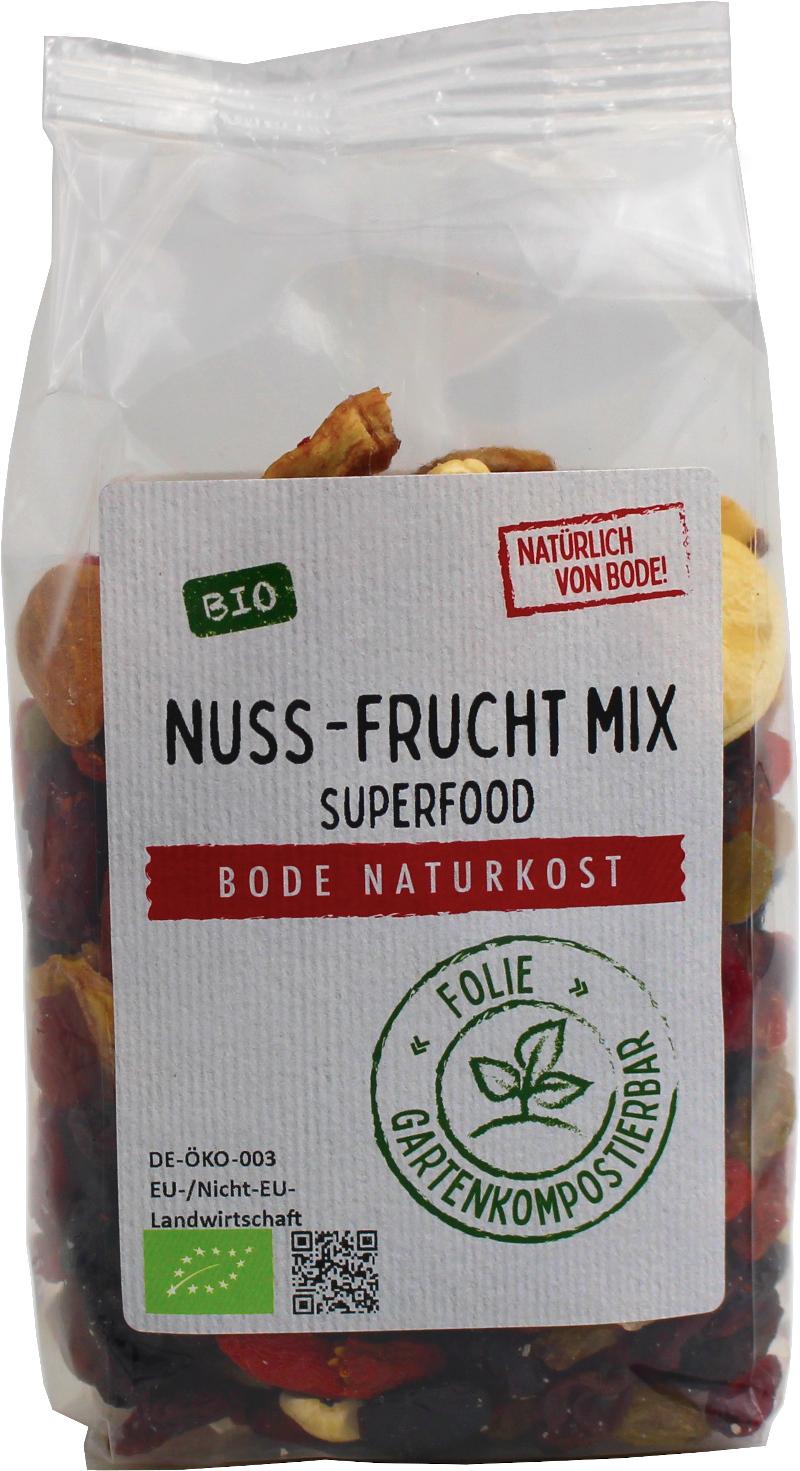 Mélange de Fruits à Coque et de Fruits Superfood Bio, sachet compostable 6x200g