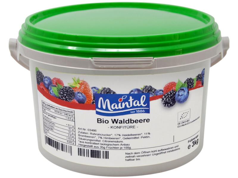 Confiture de Baies Sauvages Bio Maintal 3kg avec sucre Bio allemand
