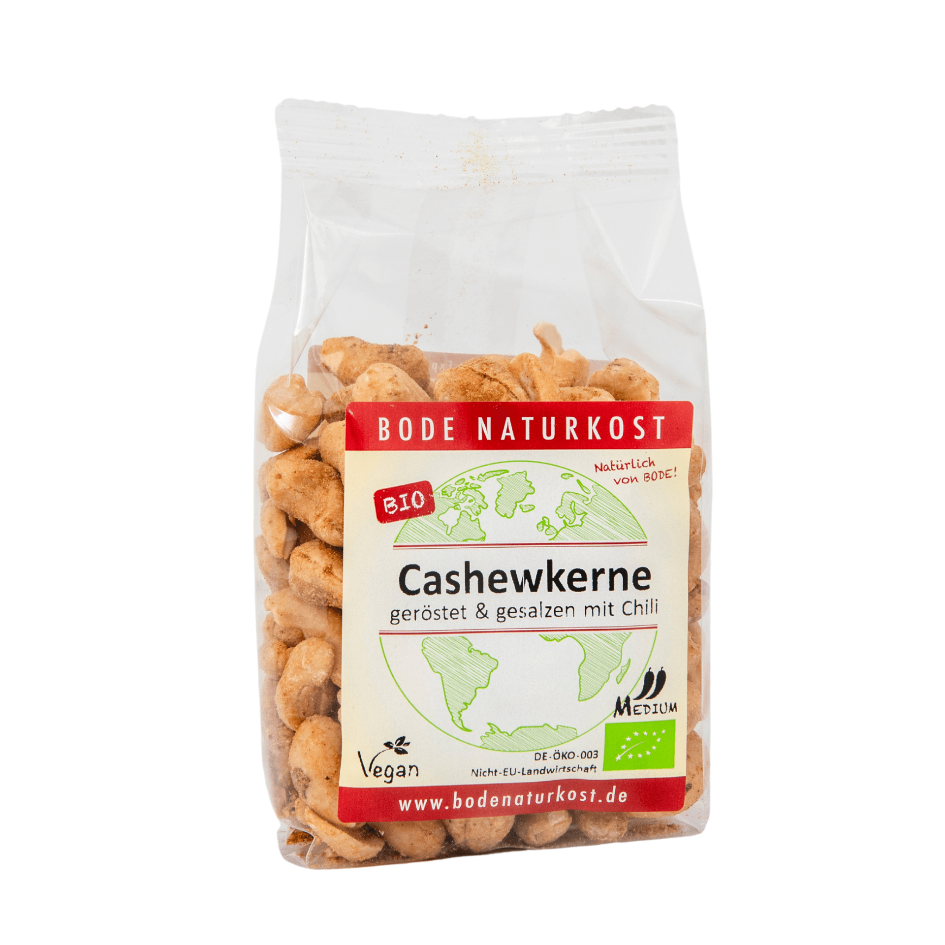 Noix de cajou rôties salées au chili bio 6x150g
