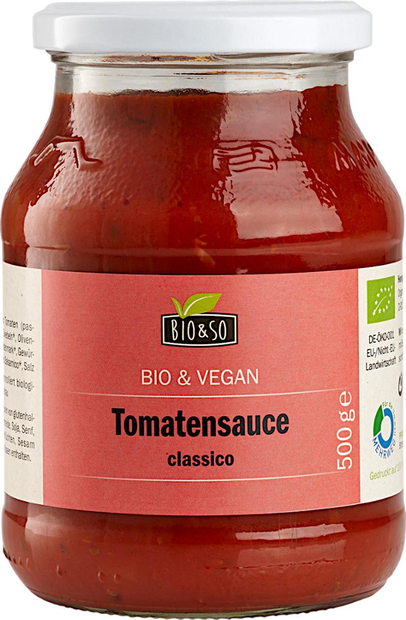 Sauce tomate Classico Biologique Bio&So 6x500g