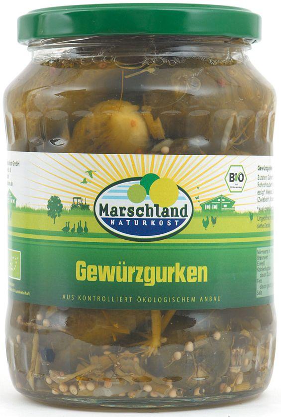 Cornichons bio des marais, conditionnés en 6x670g, ATG 6x360g