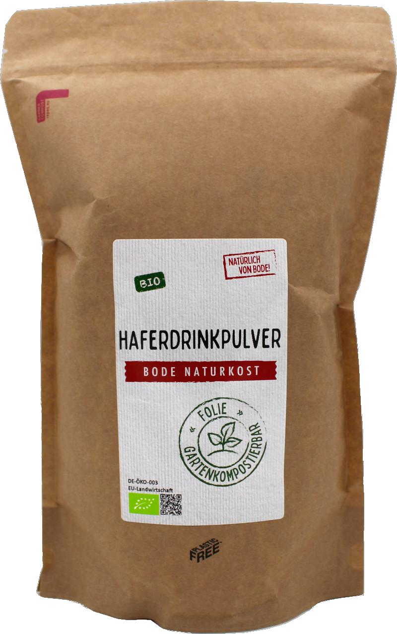 Poudre de boisson à l'avoine bio dans un sac compostable au jardin 6x800g