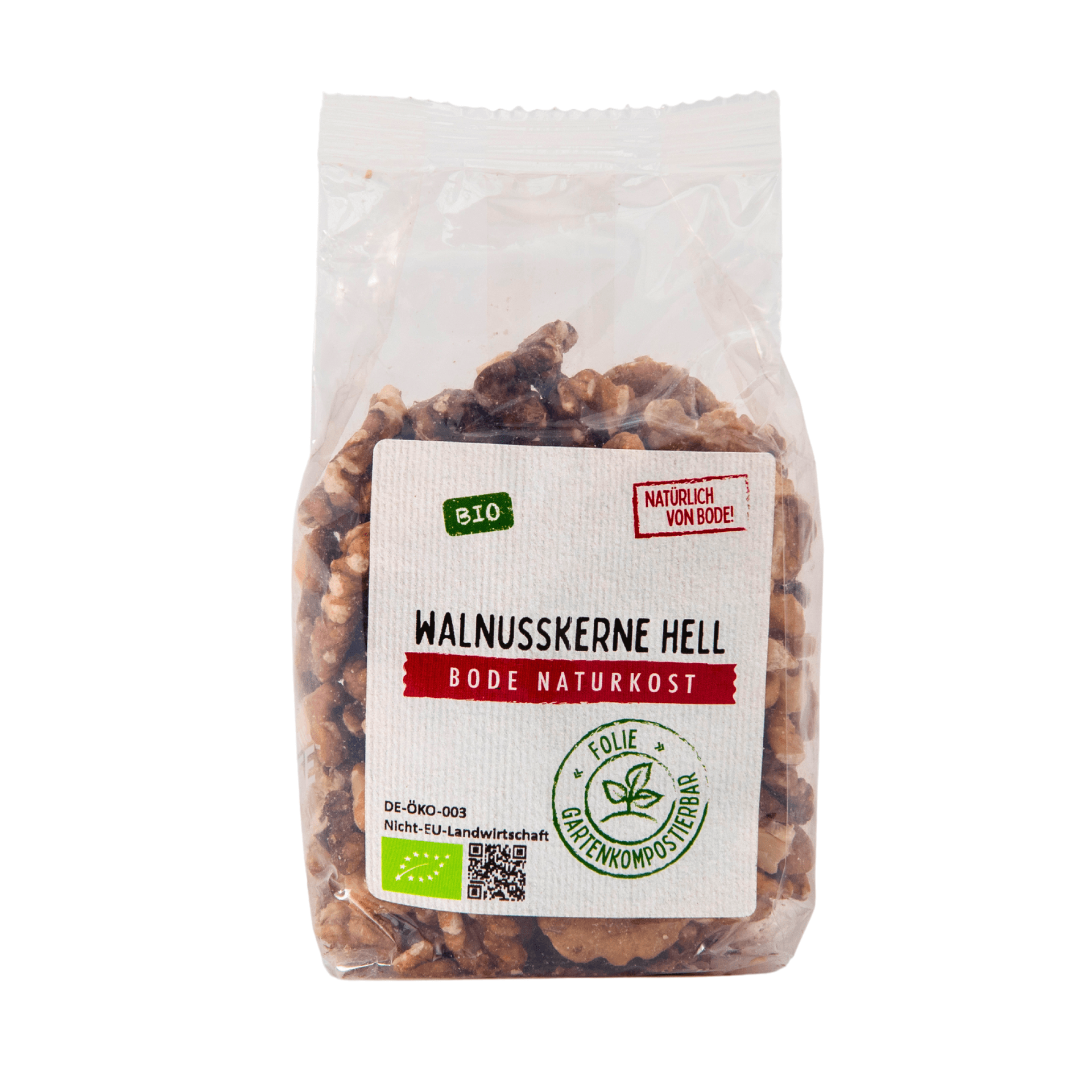 Noix de Grenoble claires bio, sachet compostable 6x125g