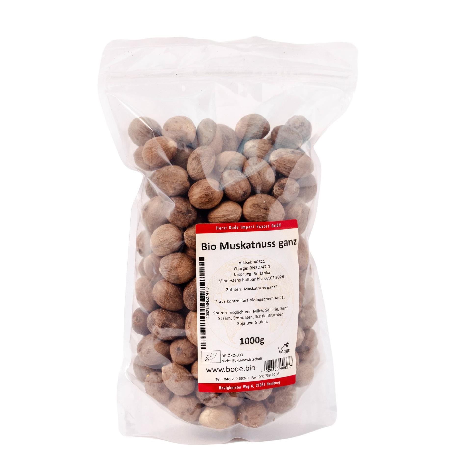 Noix de muscade entière bio 1kg