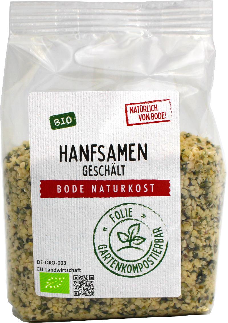 Graines de chanvre décortiquées biologiques, sac compostable pour le jardin 6x200g