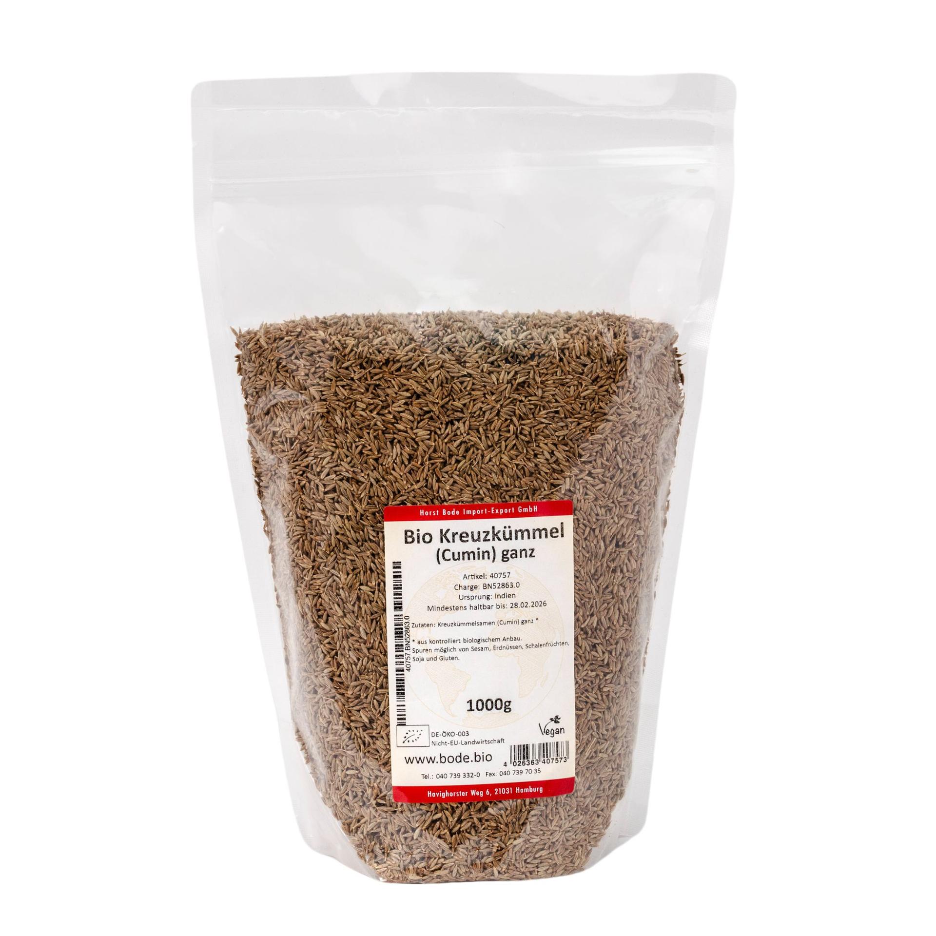 Cumin (Kreuzkümmel) entier biologique 1kg