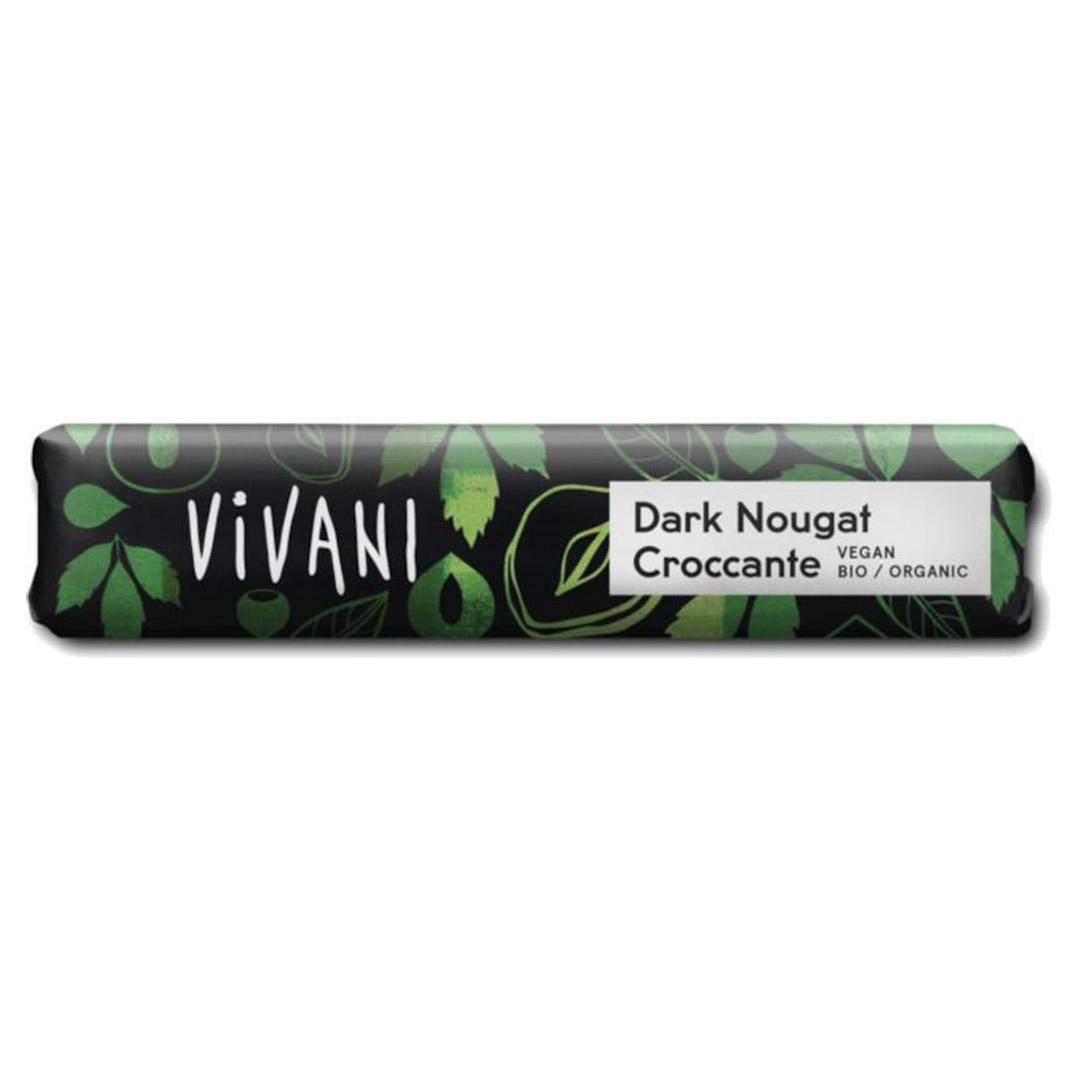 Barre chocolatée Dark Nougat Croccante Bio Vivani 18x35g